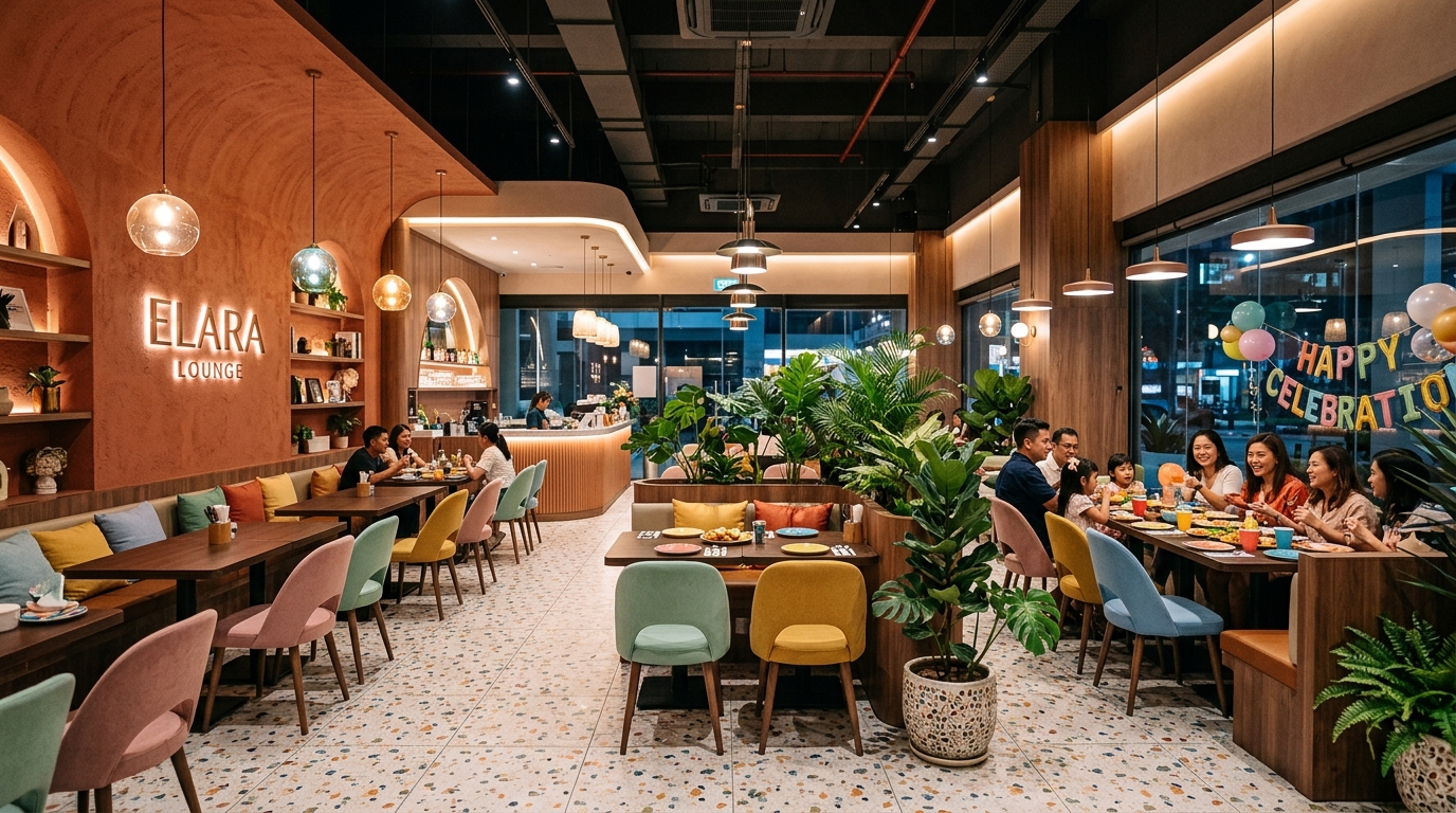 Party and event dining space